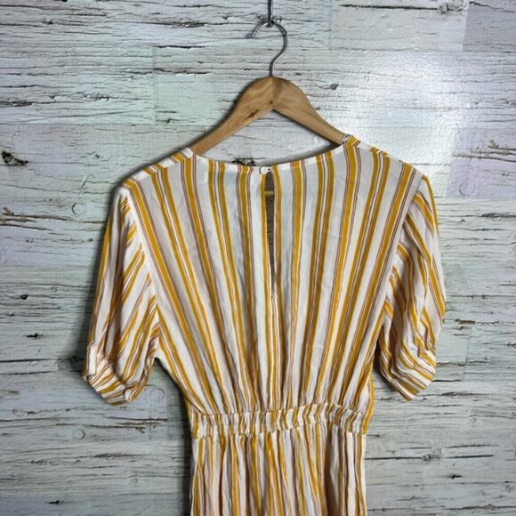 Faithfull The Brand Matese Yellow Stripe Jumpsuit Size 2 / xs - Picture 8 of 10